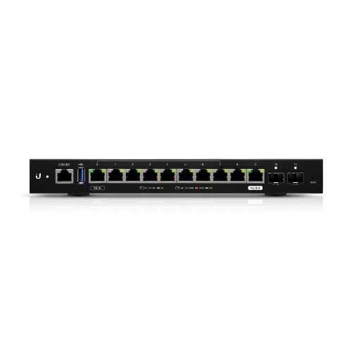 Ubiquiti EdgeRouter 12 - 10-Port Gigabit Router, 2 SFP Ports- 24V Passive PoE In And Out (Limited) - 1GHz Quad Core Processor - 1GB Ram