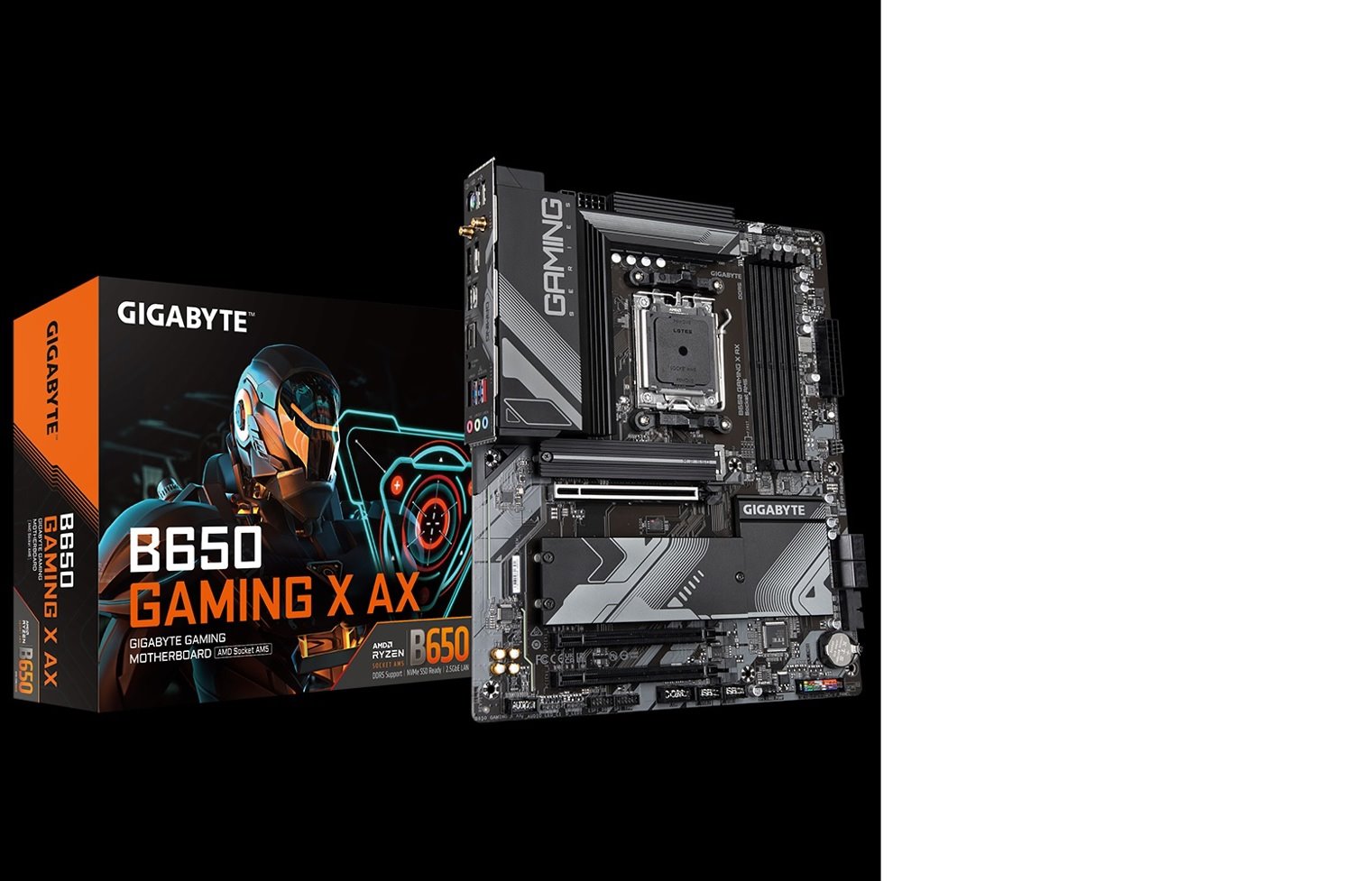 Gigabyte B650 Gaming X Ax Amd Am5 Atx Motherboard 4X DDR5~128GB,2x PCIe X16, 3X M.2, 4X Sata 6, 4X Usb 3.2, 1X Usb-C, 3X Usb 2.0