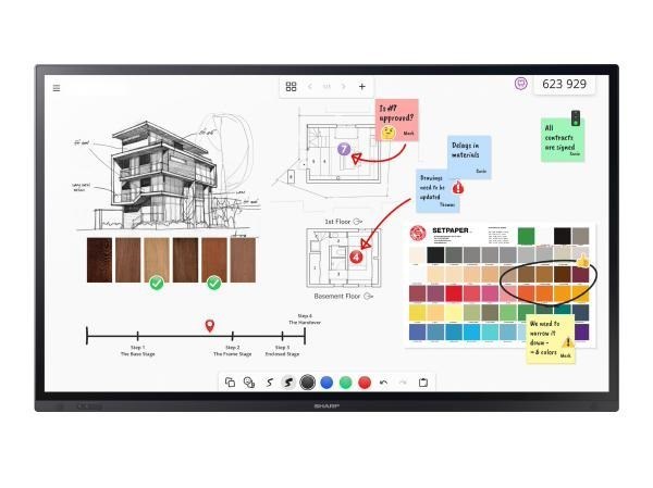 Sharp Pn-La862 LCD 86" InGlass Touch Display / 3840 X 2160