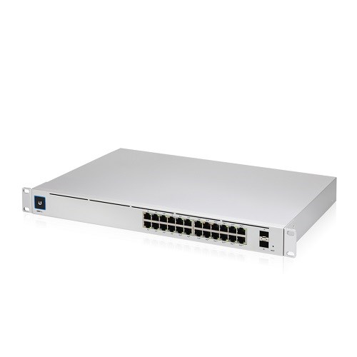 Ubiquiti UniFi 24 Port Managed Gigabit Layer2 And Layer3 Switch With Auto-Sensing 802.3At PoE+ And 802.3BT PoE - Touch Display