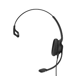 Sennheiser SC230 Wide Band Monaural Headset With Noise Cancelling Mic - High Impedance For Standard Phones, Easy D - Requires Easy Disconnect Cable