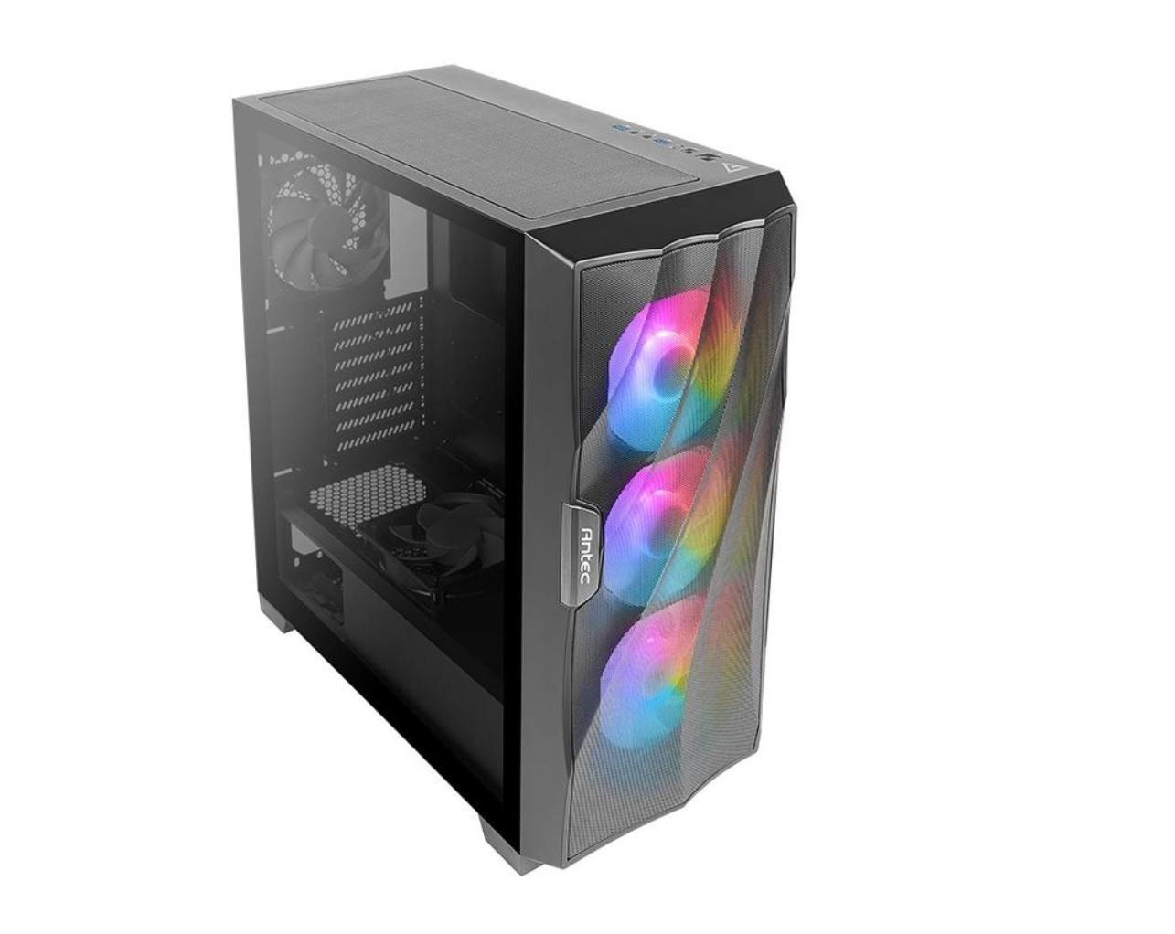 Antec DF700 Flux Wave Mesh Front, High Airflow, Tempered Glass With 3X Argb Fan Front, 1X Rear, 1X Psu Shell (Reverse Fan Blade) Atx Gaming Case