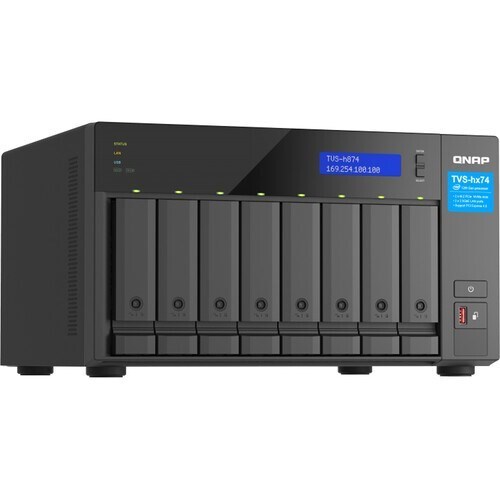 Qnap 8-Bay Nas (No Disk) Intel 6-Core 2.5GHz, 32GB, 2.5GbE(2), M.2(2), PCIe, TWR, 3YR WTY