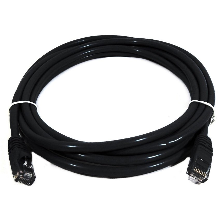 8Ware Cat6a Cable 1M - Black Color RJ45 Ethernet Network Lan Utp Patch Cord Snagless