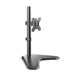 Brateck Single Free Standing Screen Economical Double Joint Articulating Stell Monitor Stand Fit Most 13'-32' Monitor Up To 8 KG Vesa 75X75/100X100