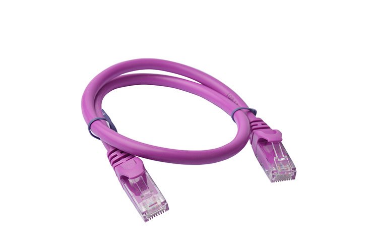 8Ware Cat6a Cable 0.25M (25CM) - Purple Color RJ45 Ethernet Network Lan Utp Patch Cord Snagless