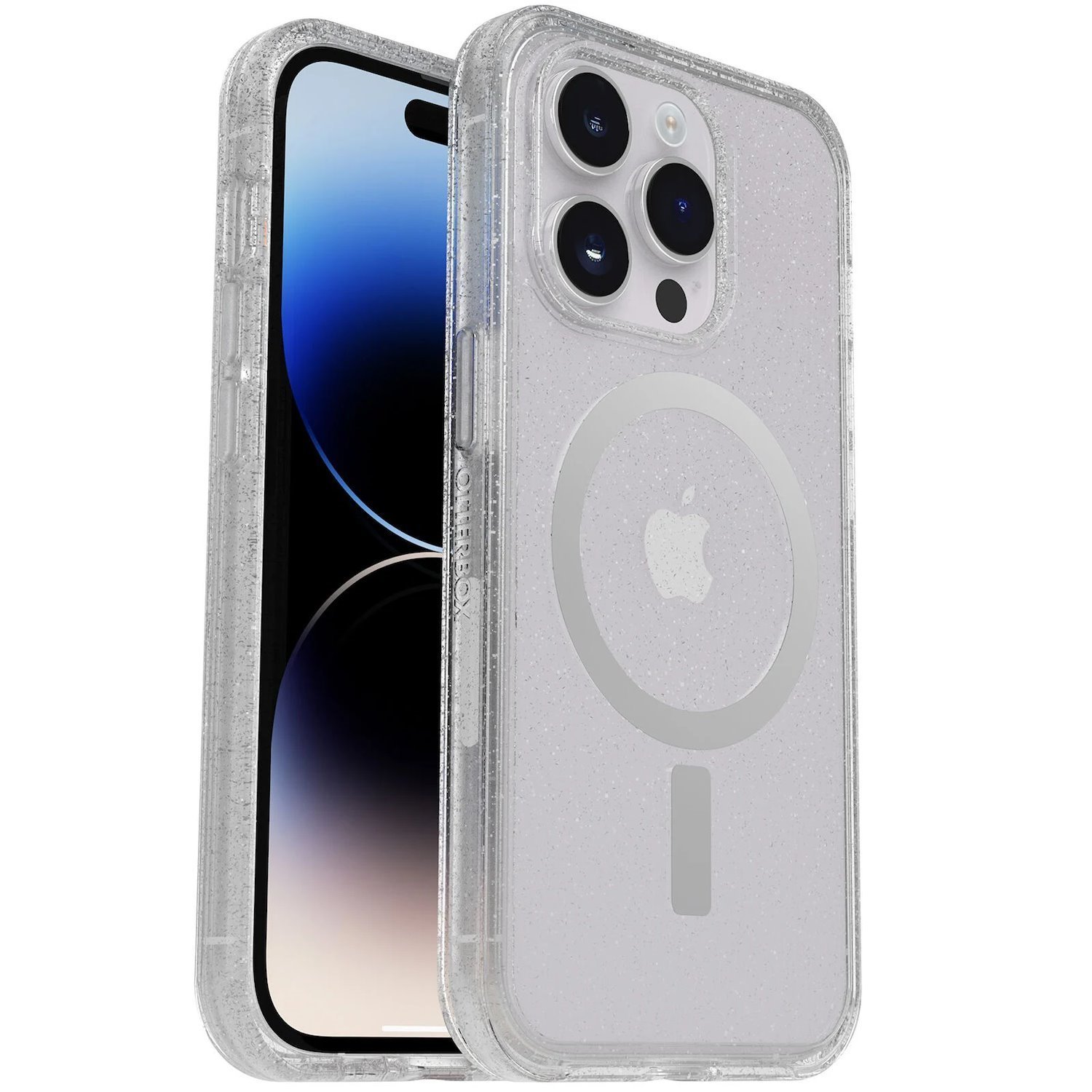 OtterBox Apple iPhone 14 Pro Symmetry Series+ Clear Antimicrobial Case For MagSafe - Stardust (Clear Glitter) (77-89247)