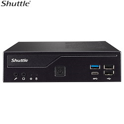 Shuttle DH610 Slim Mini PC 1L Barebone-Intel 12TH/13TH Gen , 2xDDR4, 2.5' HDD/SSD Bay, 2xLAN (1G & 2.5G), 2xRS232(RS422/485), Hdmi, 2xDP, 120W, Vesa M