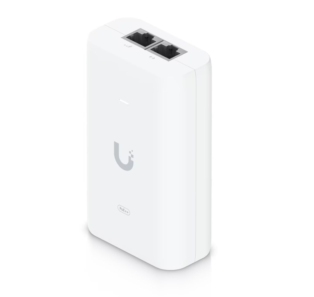 Ubiquiti U-PoE++ Adapter, Can Power UniFi PoE++ Devices With Wireless Mesh Applications, Or Offload PoE Switch Power Dependencies, Up To 60W