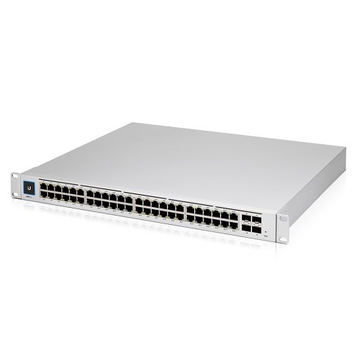 Ubiquiti UniFi 48 Port Managed Gigabit Layer2 And Layer3 Switch With Auto-Sensing 802.3At PoE+ And 802.3BT PoE - Touch Display - 660W Gen2