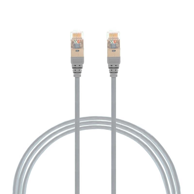 4Cabling 0.5M Cat 6A RJ45 S/FTP Thin LSZH 30 Awg Network Cable. Grey