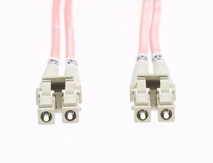 4Cabling 1.5M LC-LC Os1 / Os2 Singlemode Fibre Optic Cable: Salmon Pink