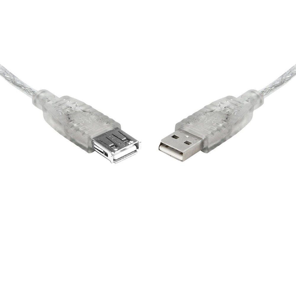 8Ware Usb 2.0 Certified Extension A-A M-F Transparent Metal Sheath Cable 3M