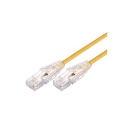 Comsol 1M RJ45 Cat 6A Ultra Thin Patch Cable - Yellow