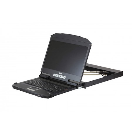 Aten 18.5" Short Depth Usb Hdmi Dvi Vga Dual Rail LCD Console, Supports Full HD, Can Be Mounted Up To A Depth Of 47CM To 75CM