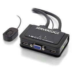 Serveredge 2-Port Usb / Vga Cable KVM Switch With Audio & Remote