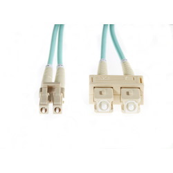 4Cabling 0.5M LC-SC Om4 Multimode Fibre Optic Cable: Aqua