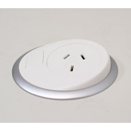 Elsafe: Pixel 1 X Gpo With 2000MM Lead And 10A Three Pin Plug - White/Silver