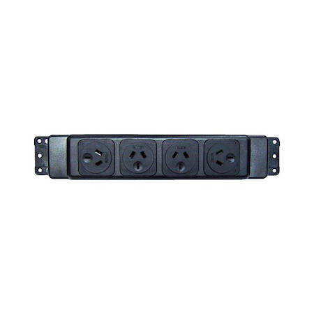 Elsafe PB Series 4 Gpo Frame And Face Plates Black