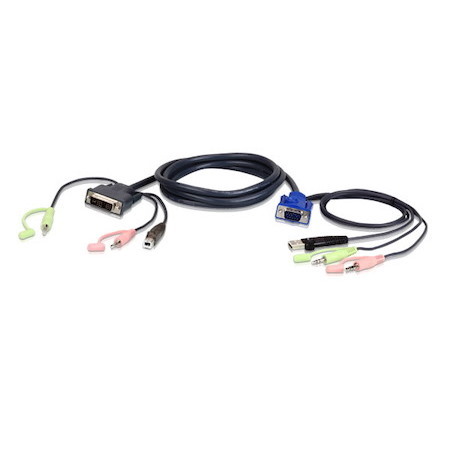 Aten 1.8M Usb Vga To Dvi-A KVM Cable With Audio