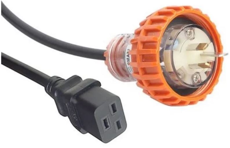 D315D19-300 - Input Cable 15Amp 3 Pin Captive Screw-Lock Plug to 15A IEC C19 3mtr
