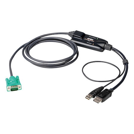 Aten DisplayPort Console Converter, Connects An Aten SPHD (Vga KVM) Interface Switch To A DisplayPort And Usb PC, Up To 1920 X 1080 @ 60 HZ, Compliant