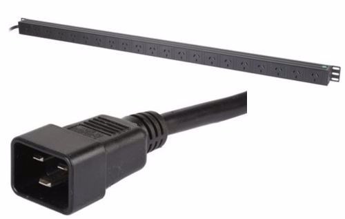 PDU2013 - PDU ZeroU Vertical, 15A C20 Plug with (20x) 10A AUS 3Pin outlets, Length 1080mm