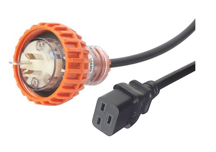 D315D19-500 - Input Cable 15Amp 3 Pin Captive Screw-Lock Plug to 15A IEC C19 5mtr