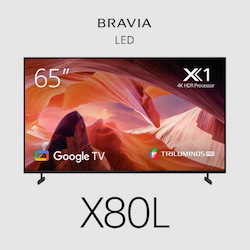 Sony Bravia X80L TV 65" Entry 4K (3840 X 2160), 17/7, 438-CD/M2, HDR10, HLG, Dolby Vision, Motionflow XR, Triluminos Pro, Android TV, Google TV
