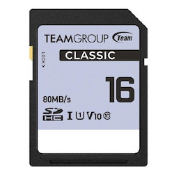 Team Group Classic SDHC Uhs-1 V10 SD Memory Card 16GB, R/W (Max) 80MB/s 15MB/s