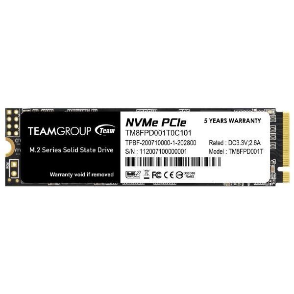 Team Group MP33 Pro 1TB, M.2 (2280), NVMe 1.3, R/W(Max) 2400MB/s, 2100MB/s, 220K/200K Iops, 600TBW, 5 Years Warranty