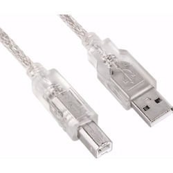 Astrotek Usb 2.0 Printer Cable 5M - Type A Male To Type B Male Transparent Colour ~Cbusbab5m