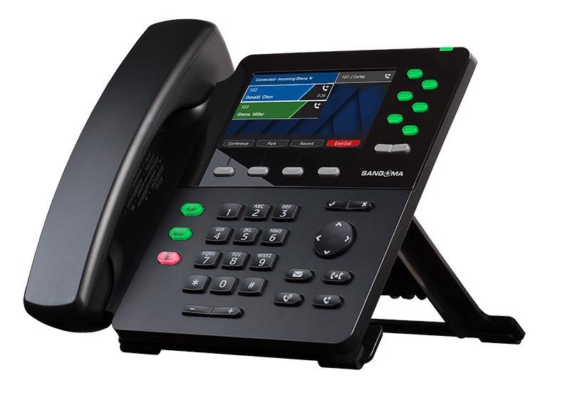 Téléphone Digium D65, 6-Line SIP avec voie HD 2x Gig, Bluetooth, lcd de 4.3po couleur