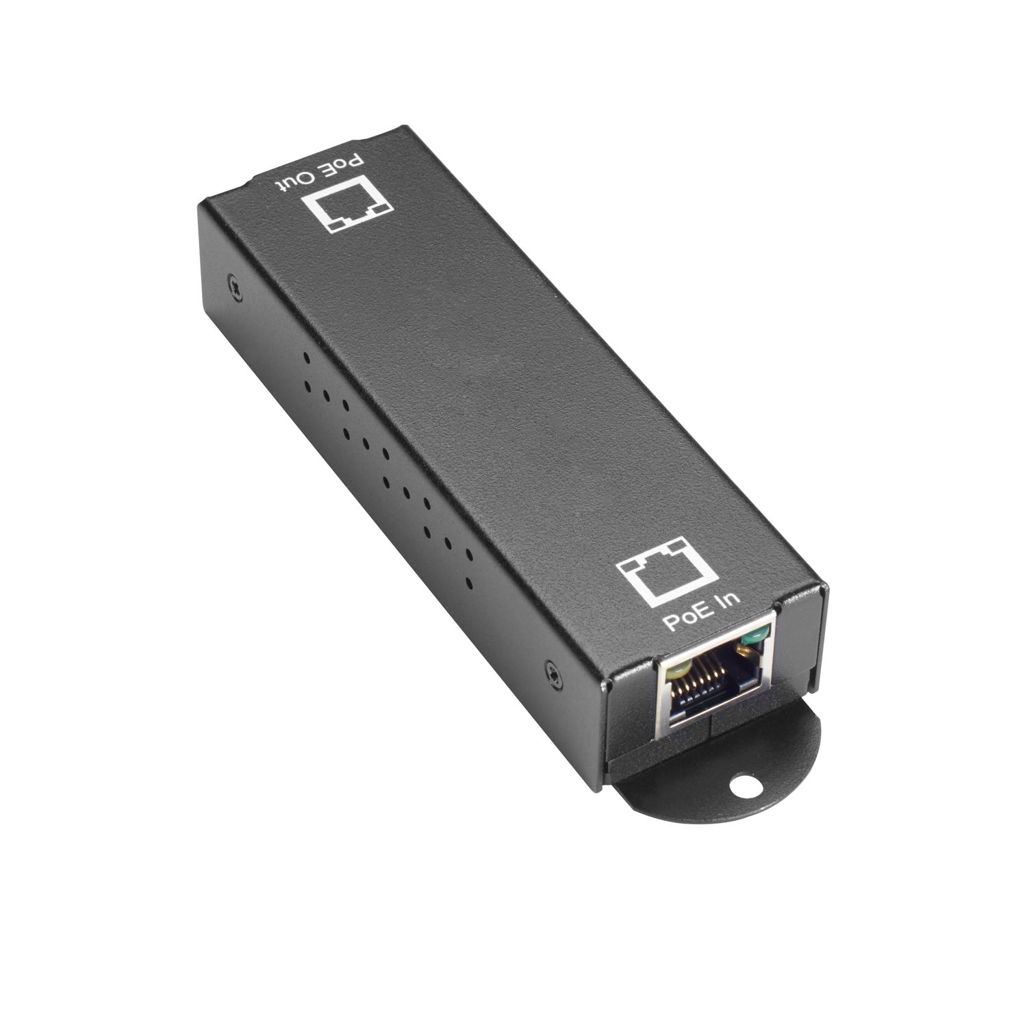 Gigabit RJ45  10/100/1000BASE-T PoE+ Ethernet Repeater - 802.3at, 1-Port