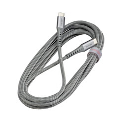 Ventev - ChargeSync Alloy Usb C To Usb C Cable 10FT - Steel