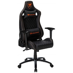 Cougar FT Armor S Black Gaming Chair Slim Breathable PVC Leather 4D Armrest BK