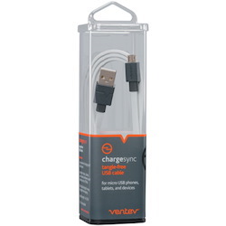 Ventev Charge & SYNC Usb-A To Usb-C 2.0 Cable 3FT White