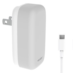 Ventev Wall Charger 1 Port 20W Usb-C - White & Grey With Usb-C To Usb-C 3.3FT Cable - White