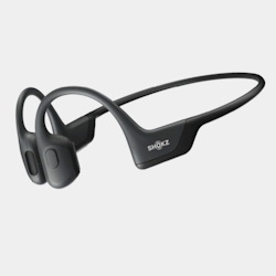 Shokz OpenRun Pro Bluetooth Headset Noise Cancelling Mic Premium Bone Conduction - Enhanced Bass - Water Resistant Ip55 - 10Hr Battery Life - Cosmic Black