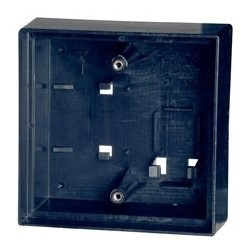 Boîte de porte Activation dispositif montage, carré, 2-Gang, Surface, Standard, Double paroi, largeur 4-1/2" x 2" profondeur x 4-1/2" hauteur, polymère, noir