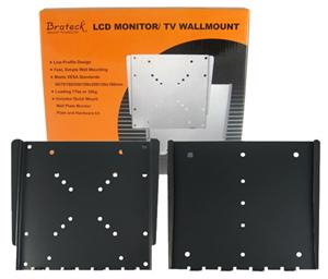 Brateck LCD-WMB201L Mounting Bracket for Flat Panel Display - Black