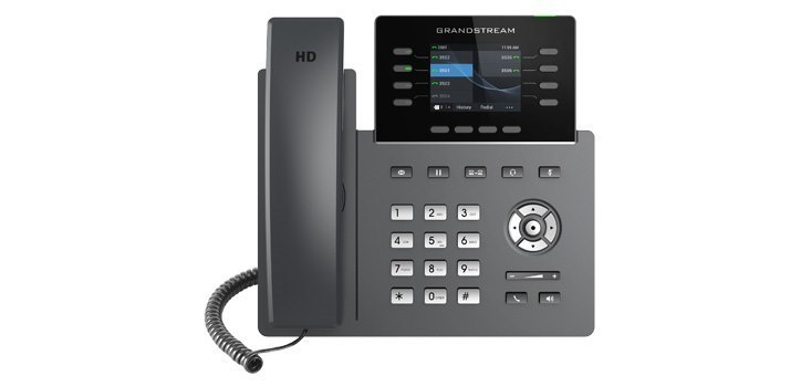 Grandstream GRP2624 Ip Phone 2.8"" Colour Screen 8-Line PoE WiFi