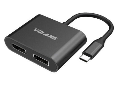 Volans Vol CNV Usb-C-M-Dual-Dp-F-Adapter