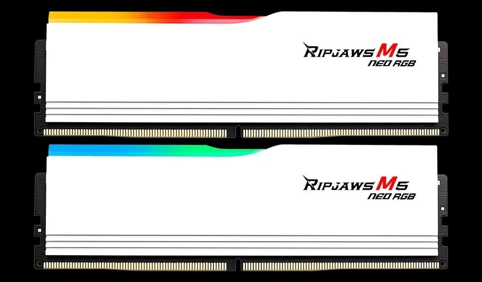 G.SKILL Ripjaws M5 Neo RGB RAM Module for Motherboard, Gaming Desktop Computer - 32 GB (2 x 16GB) - RGB - DDR5-6000/PC5-48000 DDR5 SDRAM - 6000 MHz - CL28 - 1.40 V