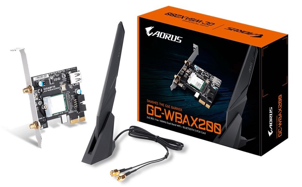 Gigabyte Intel Wifi 6 Ax200 PCIe Module, 2X2 802.11Ax Dual Band Wifi, Bluetooth 5.0, 1YR