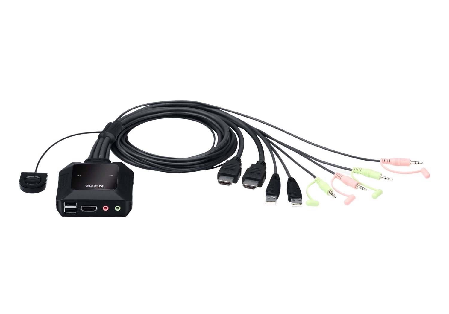 Aten 2 Port Usb 4K @60Hz Hdmi Cable KVM Switch