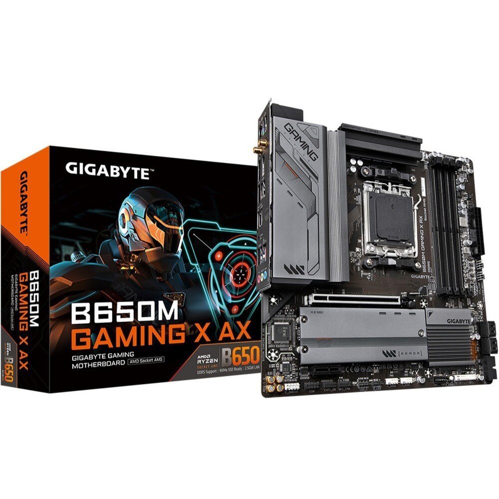 Gigabyte B650M Gaming X Ax MB, Am5, X4 DDR5, 4X Sata, 2X M.2, Usb3.2, Uatx, 3YR