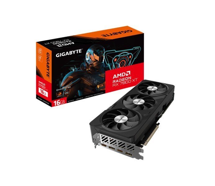 Gigabyte Radeon Gpu, RX7800 XT, PCIe16, DP(2), Hdmi(2), 16GB GDDR6, Gaming Oc, 3YR WTY