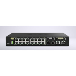 Qnap QSW-M2116P-2T2S, 16 Ports 2.5GbE RJ45 With PoE 802.3at(30W), 2 Ports 10GbE SFP+, 2 Ports 10GbE RJ45 With PoE 802.3bt(90W), Web Managed Switch, 2 Years WTY