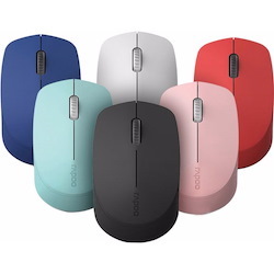 Rapoo M100 2.4GHz & Bluetooth 3 / 4 Quiet Click Wireless Mouse Blue - 1300Dpi Connects Up To 3 Devices, 9 Months Battery Life (Buy 10 Get 1 Free)